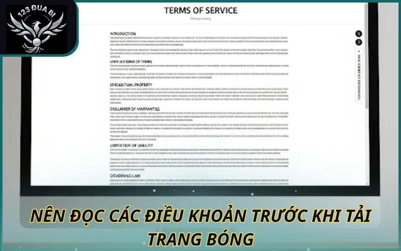 Hình ảnh Đọc các điều khoản truowsck khi tải trang bóng 